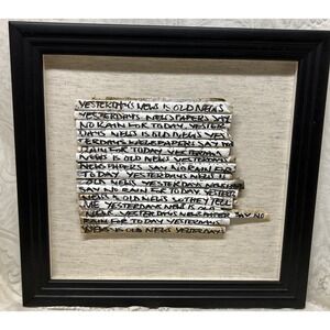 Studio Art Mixed Media Vintage Ostend Waiheke NZ Assemblage  Art Newspaper Theme